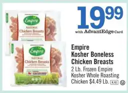 Price Chopper Empire Kosher Boneless Chicken Breasts offer
