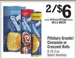 Price Chopper Pillsbury Grands, Cinnamon or Crescent Rolls offer