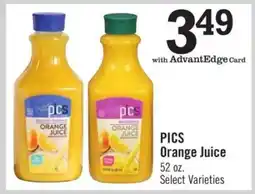 Price Chopper PICS Orange Juice offer