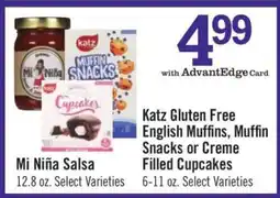 Price Chopper Katz Gluten Free English Muffins, Muffin Snacks or Creme Filled Cupcakes offer