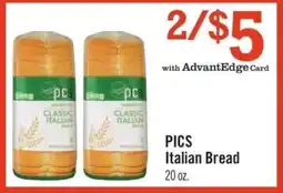 Price Chopper PICS Italian Bread offer