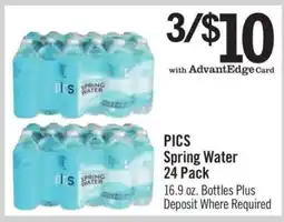 Price Chopper PICS Spring Water 24 Pack offer
