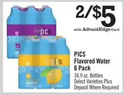 Price Chopper PICS Flavored Water 6 Pack offer