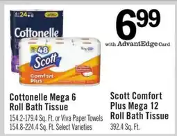 Price Chopper Scott Comfort Plus Mega 12 Roll Bath Tissue offer