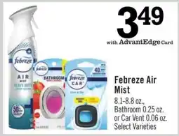 Price Chopper Febreze Air Mist offer