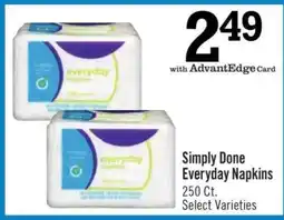 Price Chopper Simply Done Everyday Napkins offer