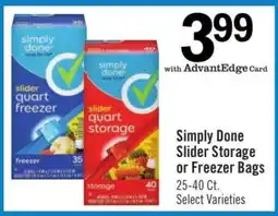 Price Chopper Simply Done Slider Storage or Freezer Bags offer