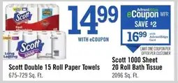 Price Chopper Scott 1000 Sheet 20 Roll Bath Tissue offer