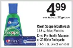 Price Chopper Crest Scope Mouthwash offer