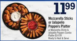 Price Chopper Mozzarella Sticks or Jalapeño Poppers Platter offer