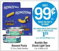 Price Chopper Bumble Bee Chunk Light Tuna offer