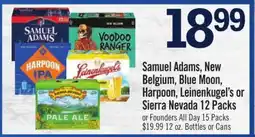 Price Chopper Samuel Adams, New Belgium, Blue Moon, Harpoon, Leinenkugel’s or Sierra Nevada 12 Packs offer