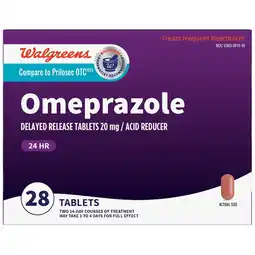 Walgreens Omeprazole Delayed Release Tablets 20 mg, Acid Reducer, For Frequent Heartburn offer
