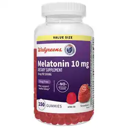 Walgreens Melatonin Gummies 10mg Strawberry offer