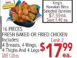 Ingles Markets Fresh Baked or Fried Chicken offer