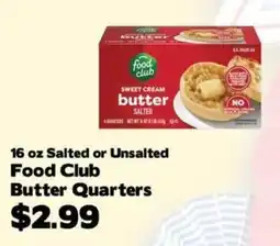 Crosby's Marketplace Food Club butter quarters offer