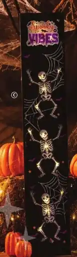Family Dollar Posable Skeleton or Light-Up Porch Leaner offer