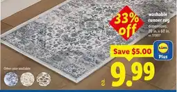Lidl washable runner rug offer