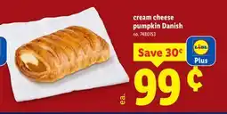 Lidl cream cheese pumpkin Danish offer
