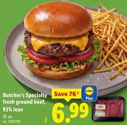 Lidl Butcher's Specialty fresh ground beef, 93% lean offer