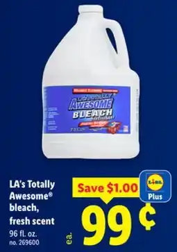 Lidl LA's Totally Awesome bleach, fresh scent offer