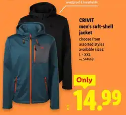 Lidl CRIVIT men's soft-shell jacket offer
