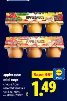Lidl applesauce mini cups offer