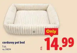 Lidl corduroy pet bed offer