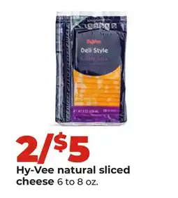 Hy-Vee Hy-Vee natural sliced cheese offer