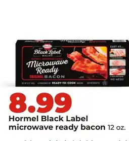 Hy-Vee Hormel Black Label microwave ready bacon offer