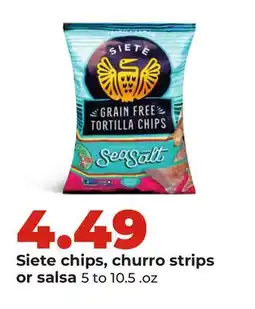 Hy-Vee Siete chips, churro strips or salsa offer