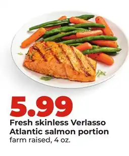 Hy-Vee Fresh skinless Verlasso Atlantic salmon portion offer