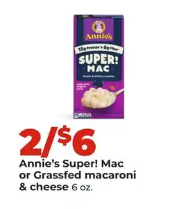 Hy-Vee Annie's Super! Mac or Grassfed macaroni & cheese offer
