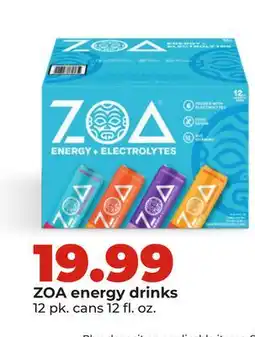 Hy-Vee ZOA energy drinks offer