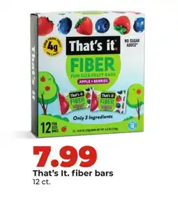 Hy-Vee That's it. fiber bars offer