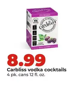 Hy-Vee Carbliss vodka cocktails offer