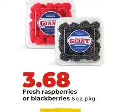 Hy-Vee Fresh raspberries or blackberries offer