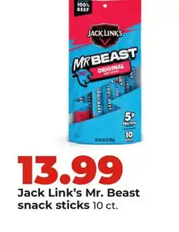 Hy-Vee Jack Link's Mr. Beast snack sticks offer
