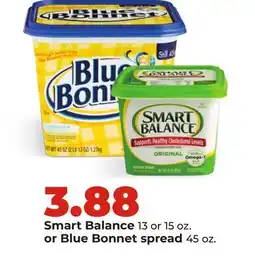 Hy-Vee Smart Balance 13 or 15 oz. or Blue Bonnet spread 45 oz offer