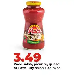 Hy-Vee Pace salsa, picante, queso or Late July salsa offer