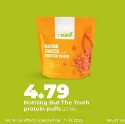 Hy-Vee Nothing But The Truth protein puffs offer