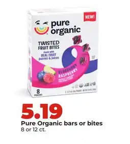 Hy-Vee Pure Organic bars or bites offer