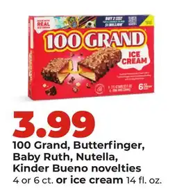 Hy-Vee 100 Grand, Butterfinger, Baby Ruth, Nutella, Kinder Bueno novelties offer