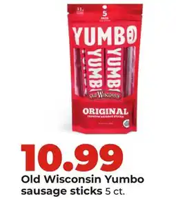Hy-Vee Old Wisconsin Yumbo sausage sticks offer