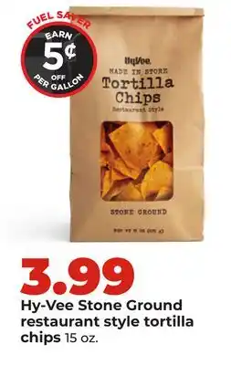 Hy-Vee Hy-Vee Stone Ground restaurant style tortilla chips offer