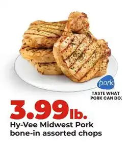 Hy-Vee Hy-Vee Midwest Pork bone-in assorted chops offer
