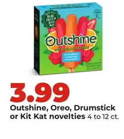 Hy-Vee Outshine, Oreo, Drumstick or Kit Kat novelties offer