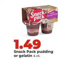 Hy-Vee Snack Pack pudding or gelatin offer