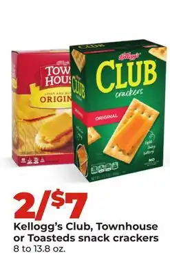 Hy-Vee Kellogg's Club, Townhouse or Toasteds snack crackers offer