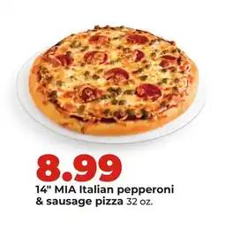 Hy-Vee 14 MIA Italian pepperoni & sausage pizza offer